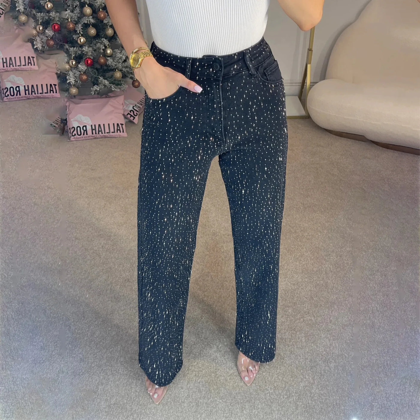 Sarah | Diamanté Jeans