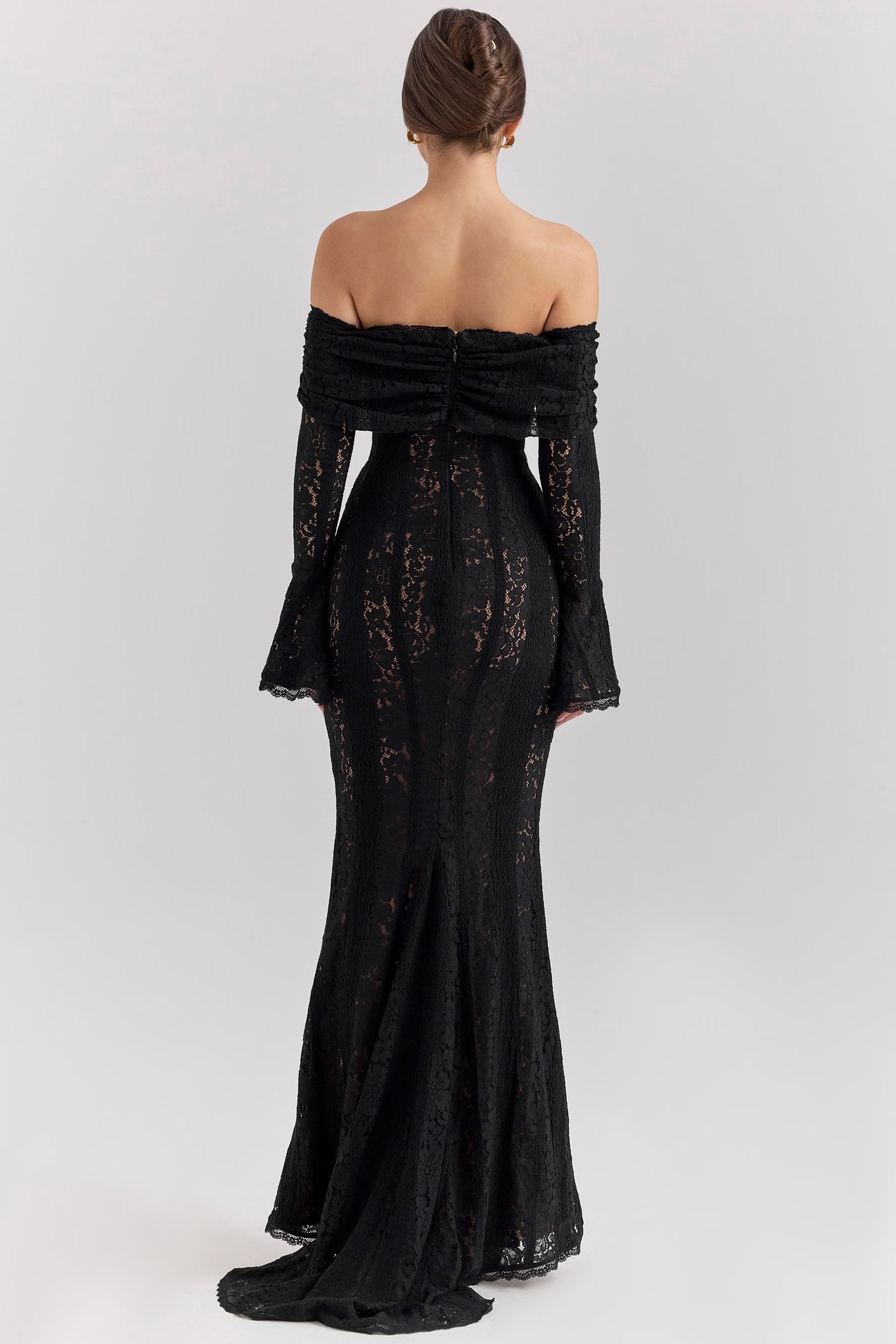 AMARA | Floral Lace Off Shoulder Maxi Dress