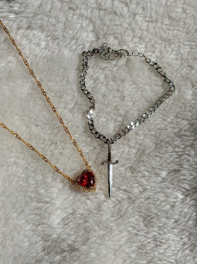 Heart & Sword Necklace