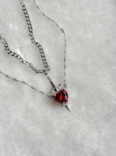 Heart & Sword Necklace