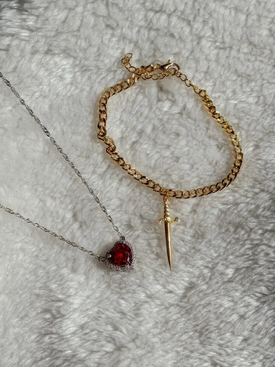 Heart & Sword Necklace