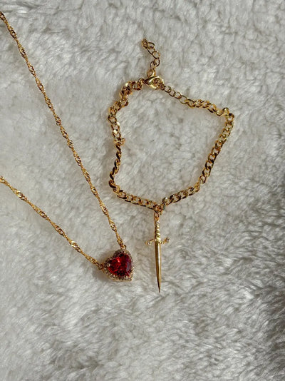 Heart & Sword Necklace