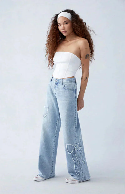 Tessa | Bow Low Rise Jeans