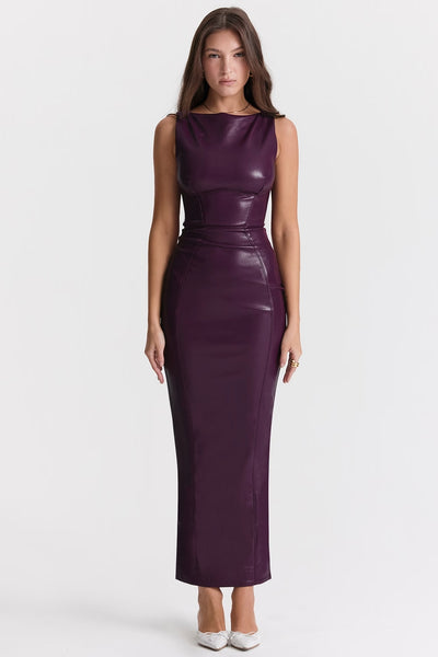 Polly | Leather Maxi Dress