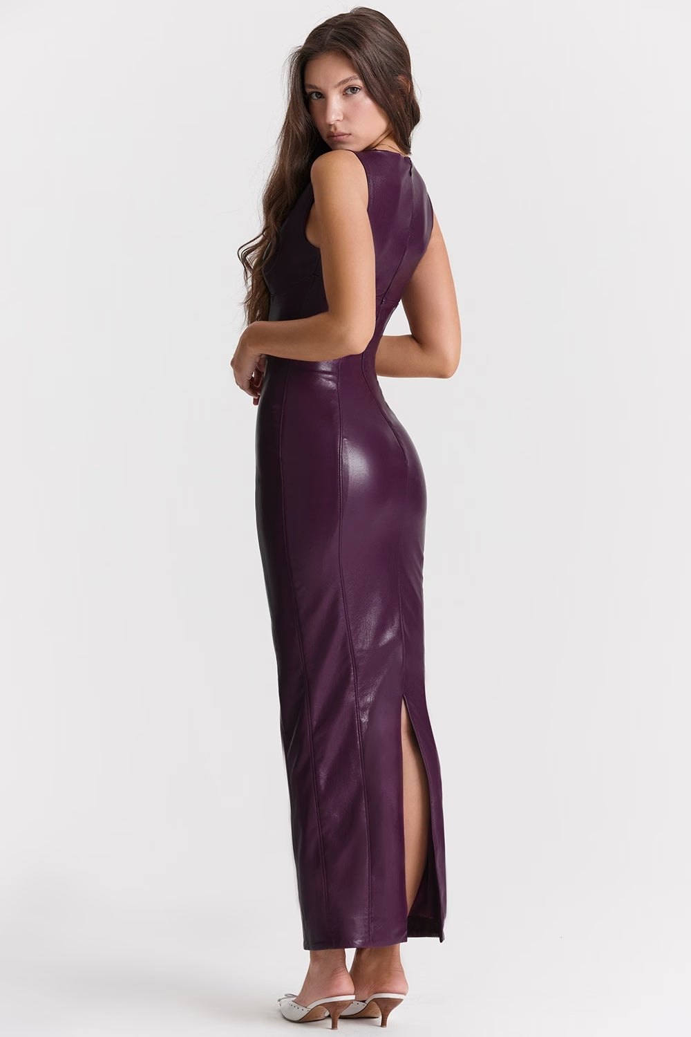 Polly | Leather Maxi Dress